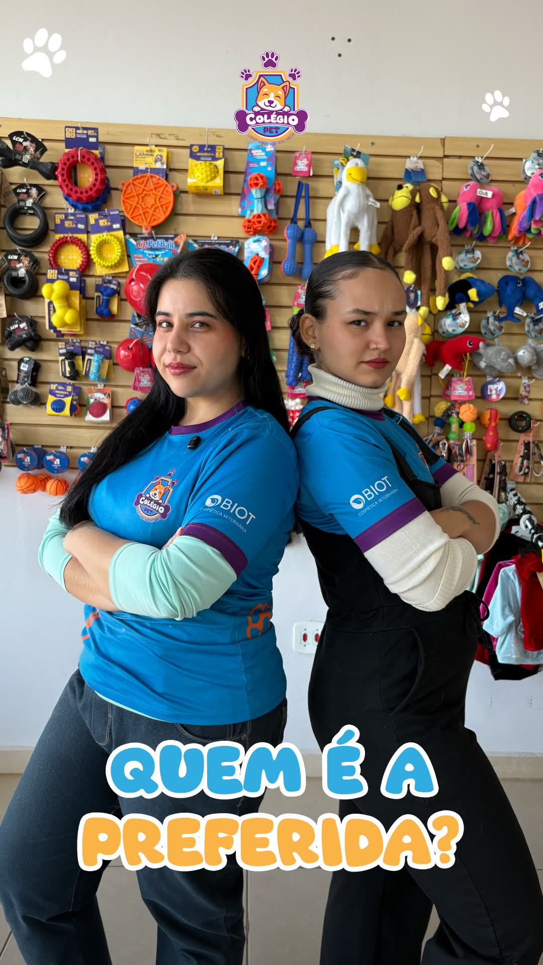 Equipe do Colégio Pet na loja